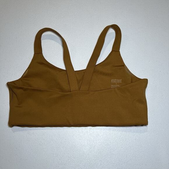Girlfriend Collective Tank Bra Size Small Brown Café Sports Bra Activewear - Picture 2 of 4